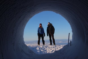 See the man-made ice cave tunnel of Langjokull glacier with this tour.