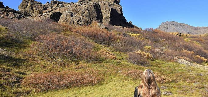 The Elf-church Álfakirkja at Laugarvatnsvellir plains in Iceland