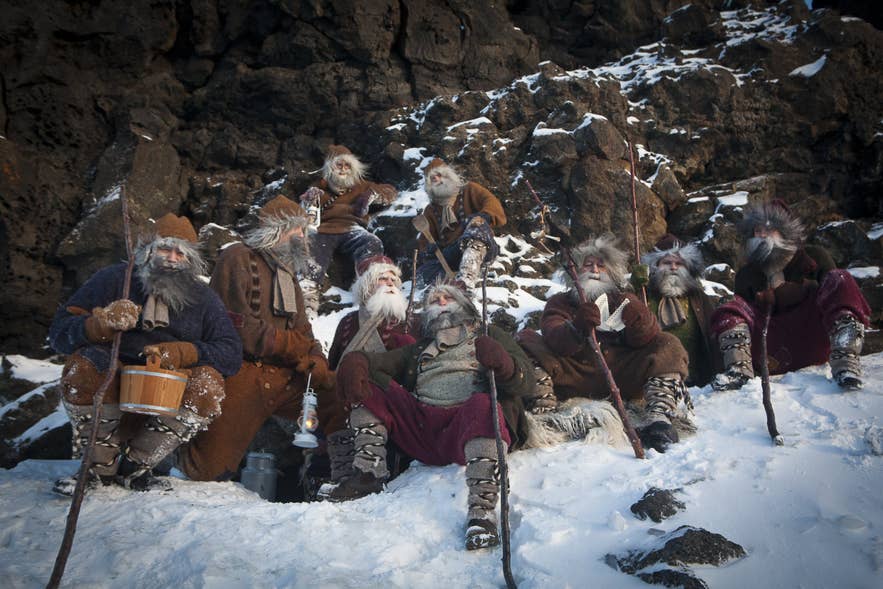 Gli Yule Lads rappresentati in chiave moderna.