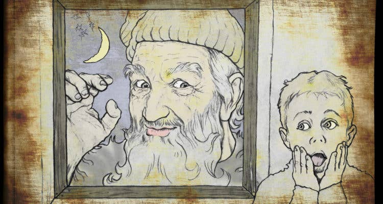 Guardafinestra, uno degli Yule Lads, che osserva i giocattoli a Natale.
