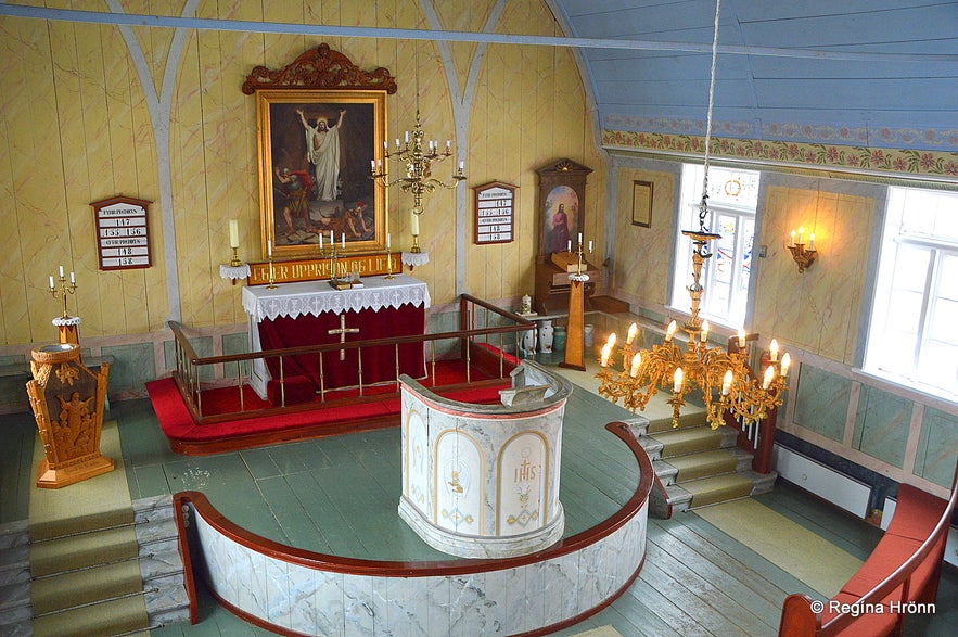 Prestbakkakirkja church South-Iceland inside photos