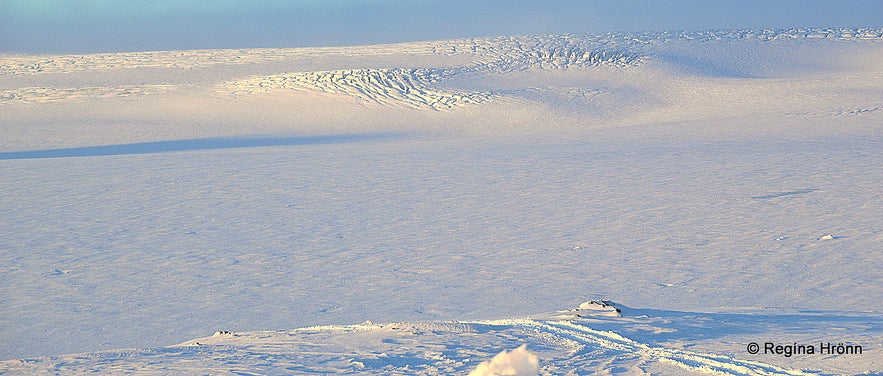 Crevasses in Langjökull glacier