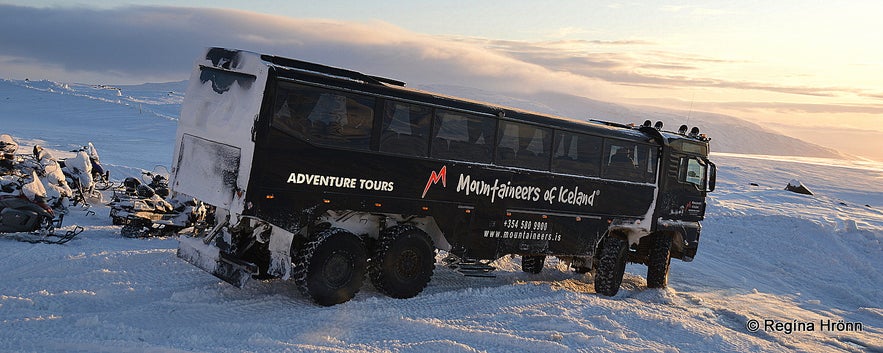 The huge truck at Langjökull glaicer ice cave