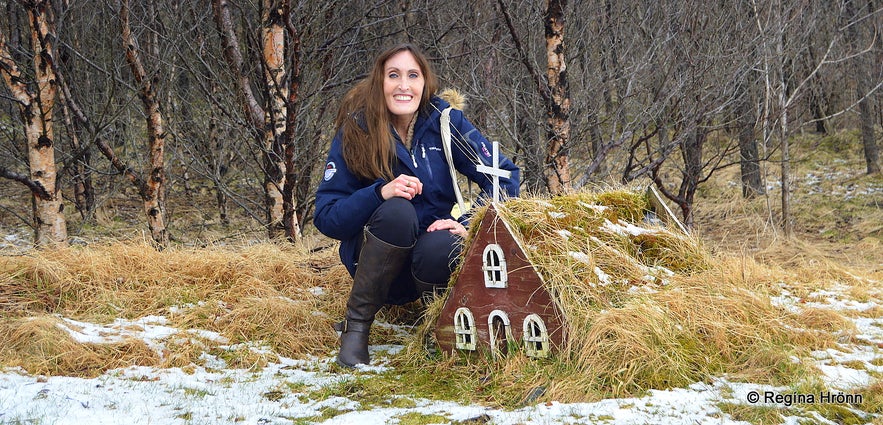 A replica of a turf church at Skógar South-Iceland