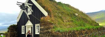 Saurbæjarkirkja Turf Church in North Iceland - the biggest Turf Church in Iceland