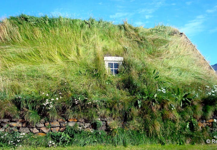 Saurbæjarkirkja Turf Church in North-Iceland - the biggest Turf Church in Iceland