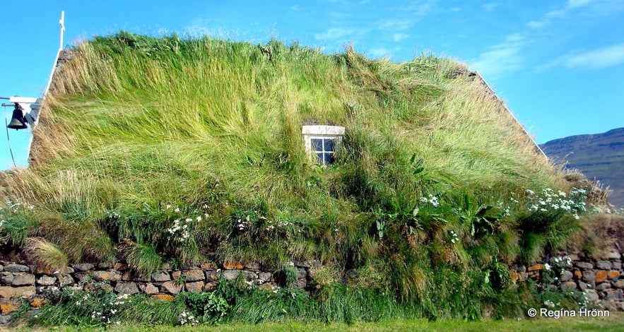 Saurbæjarkirkja Turf Church in North-Iceland - the biggest Turf Church in Iceland