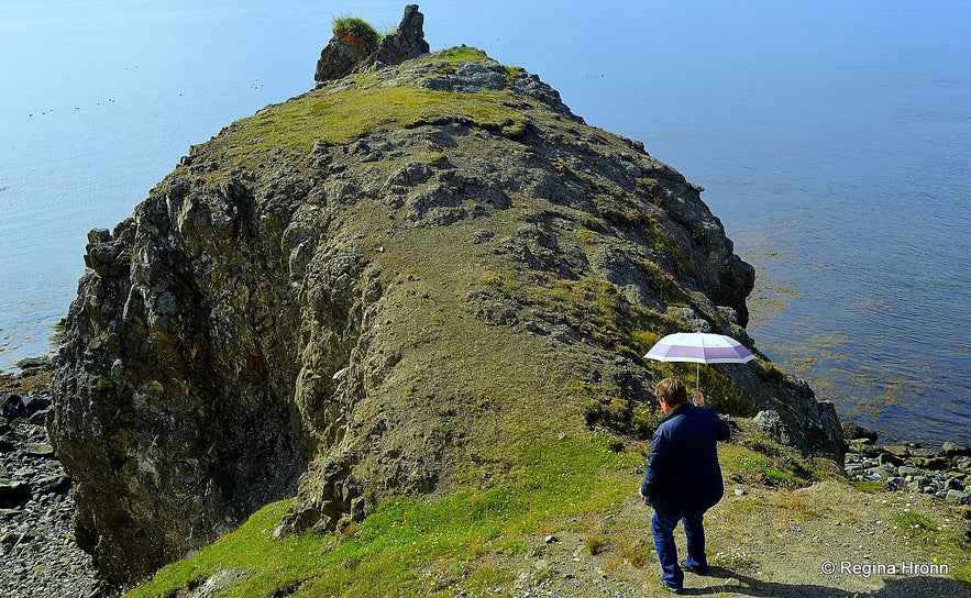 Gatanöf arch-rock on Bakkahöfði cape North-Iceland