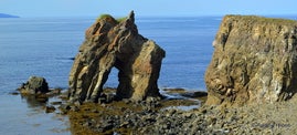 Gatanöf - the Distinctive Arch-Rock on Bakkahöfði Cape in North-Iceland