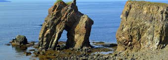Gatanöf - the Distinctive Arch-Rock on Bakkahöfði Cape in North Iceland