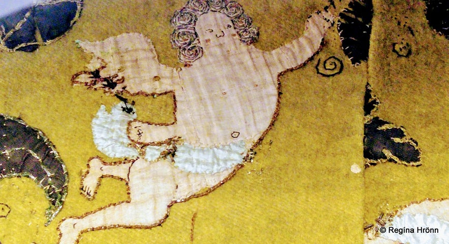 The original elf-cloth at the Culture House in Reykjavík