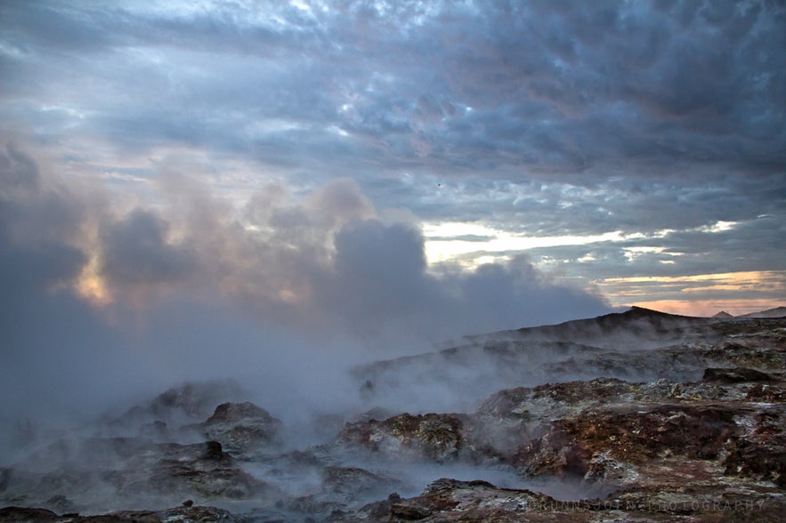 Gunnuhver in Grindavík area Iceland