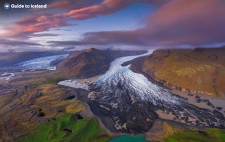 Een gletsjertong in Vatnajokull National Park