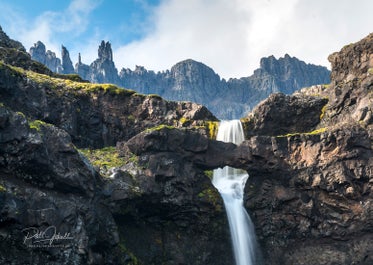 Flögufoss waterfall in the East of Iceland