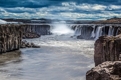 Selfoss waterfall is located next to Dettifoss waterfall