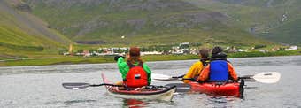 Calm Water Kayaking by Ísafjörður Town in the Westfjords - the Kayaking Centre of Iceland