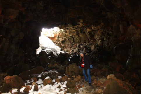 Big Cave near Reykjavik in Iceland 