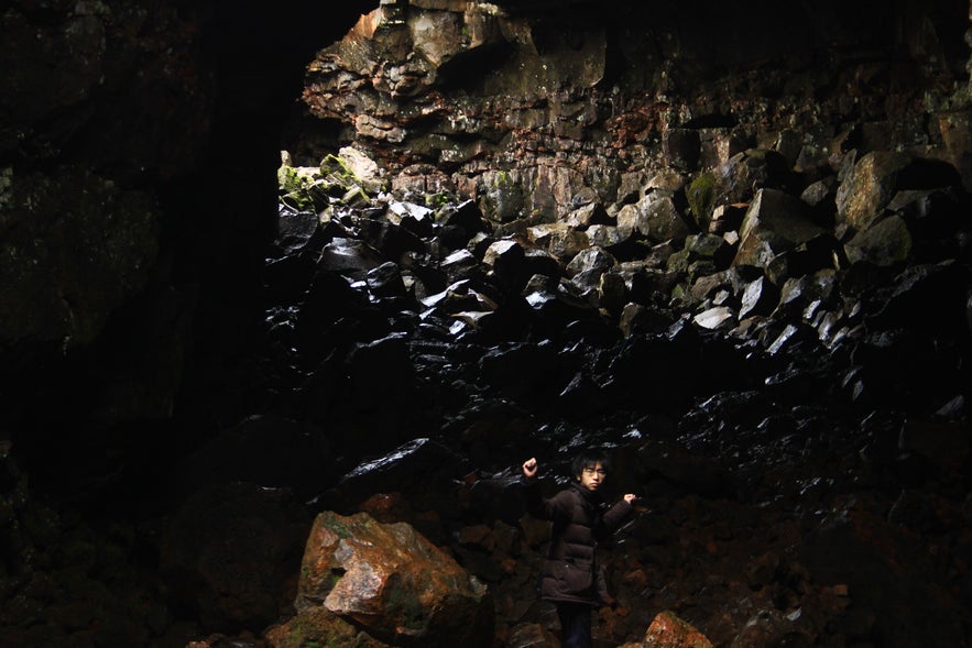 Big Cave near Reykjavik in Iceland 