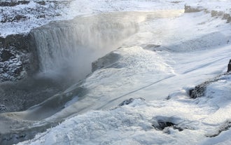The spectacular Godafoss waterfall in North Iceland.