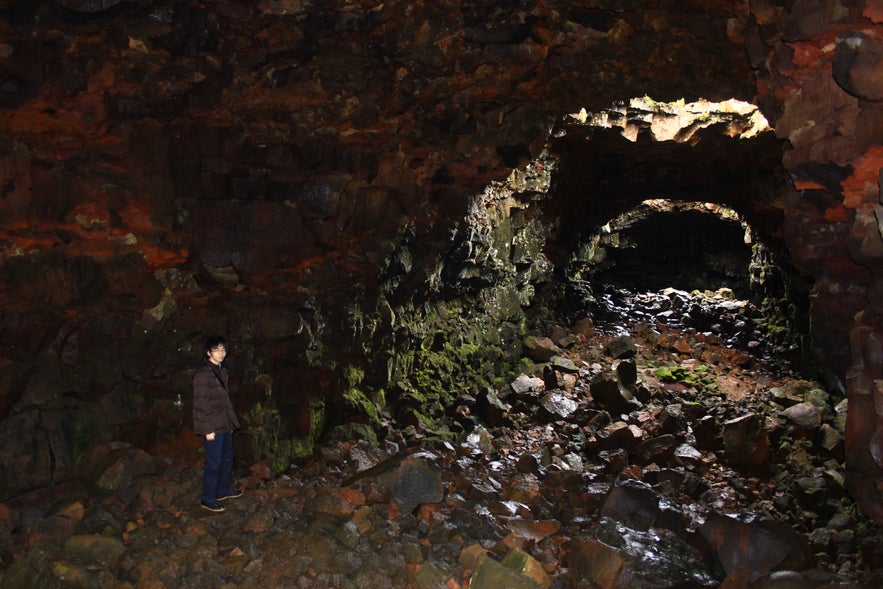 Big Cave near Reykjavik in Iceland 