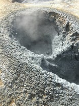 One of the hot spring mud pools at Lake Myvatn.