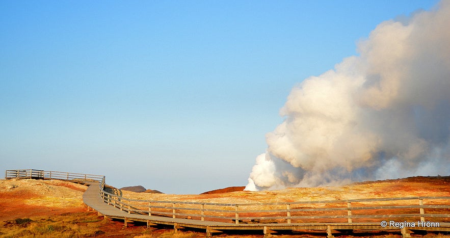 Gunnuhver Mud Pool in Reykjanes in SW-Iceland