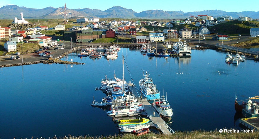 Súgandisey island - the view of Stykkishólmur