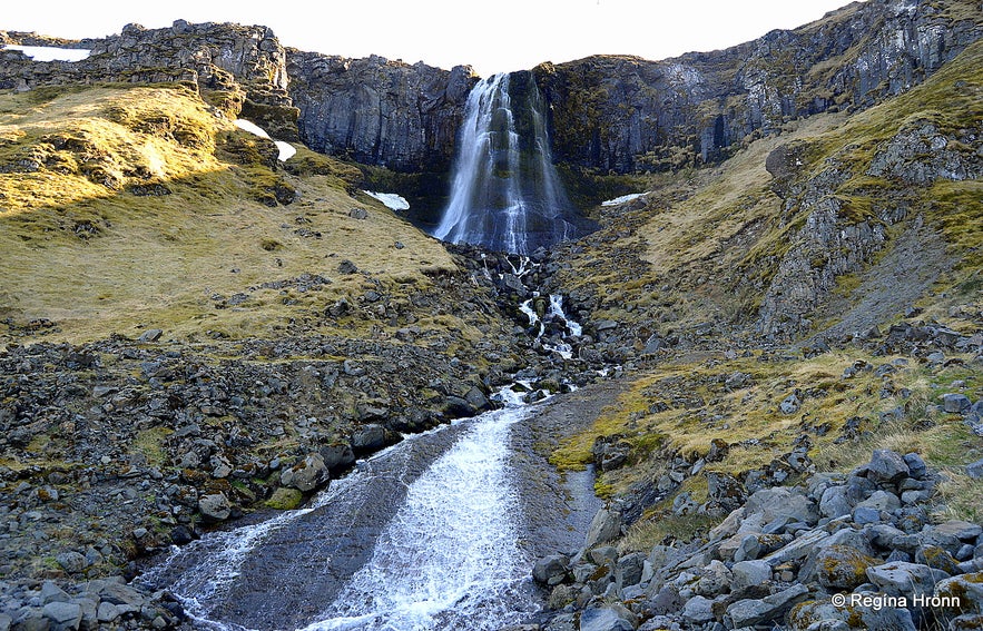 Bæjarfoss waterfall Ólafsvík village on the Snæfellsnes peninsula Bæjarfoss waterfall Ólafsvík village on the Snæfellsnes peninsula