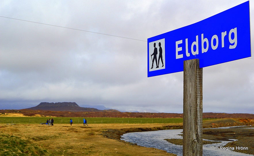 Hiking to Eldborg crater