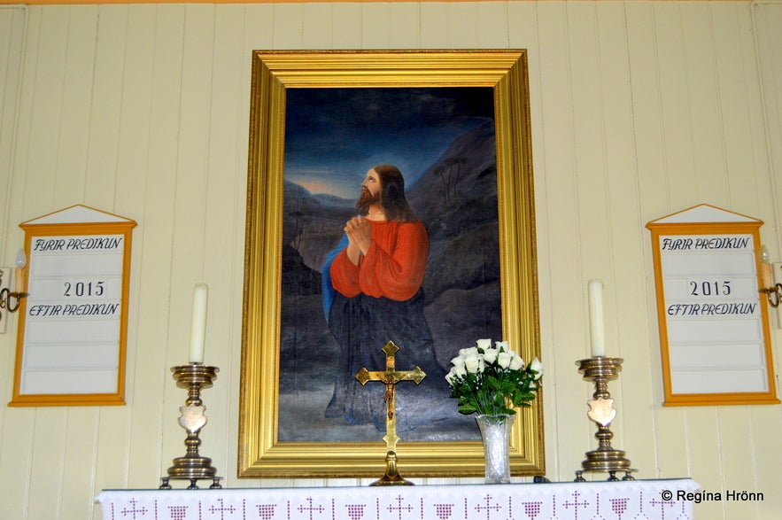 Inside Helgafellskirkja church Snæfellsnes