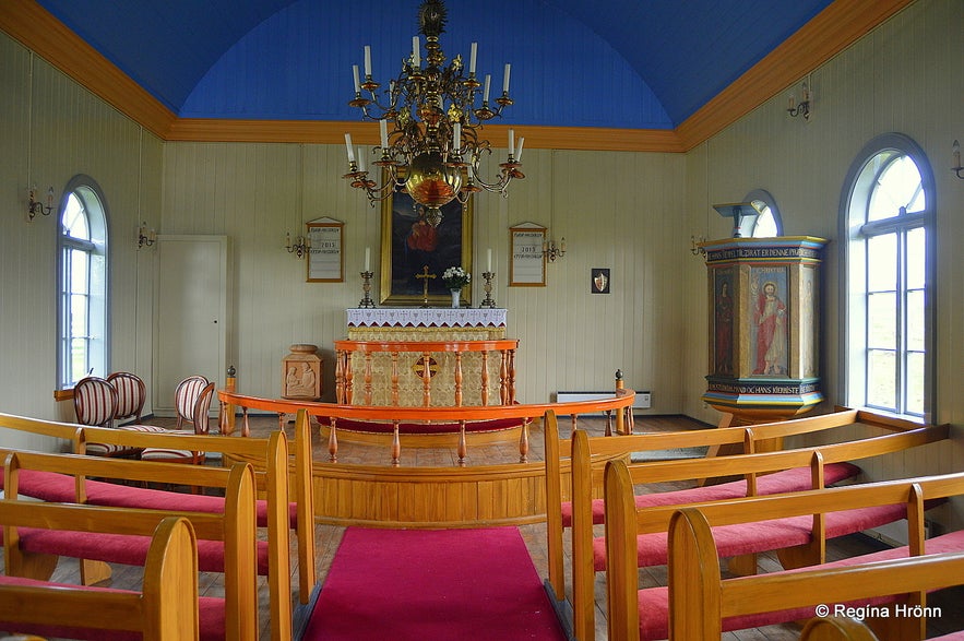 Inside Helgafellskirkja church Snæfellsnes