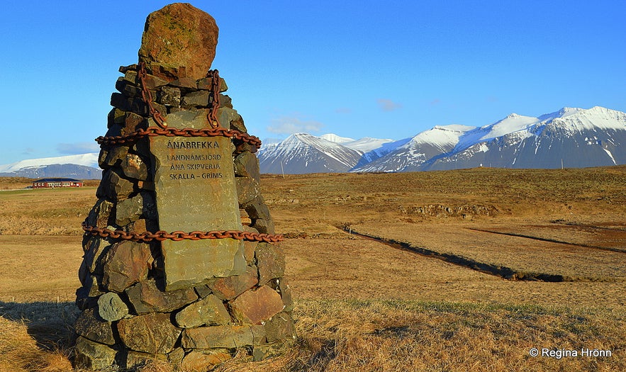 The Saga of Egill, the cairn at Ánabrekka in West-Iceland