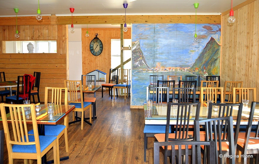 Patreksfjörður village Westfjords - Inside Heimsendi resturant