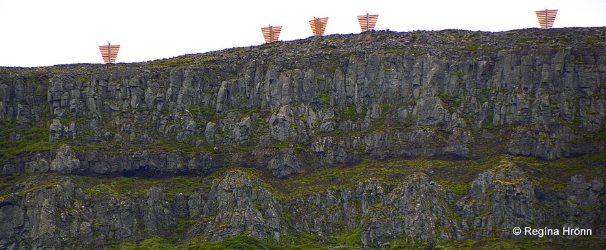 avalanche defenses just above Patreksfjörður village