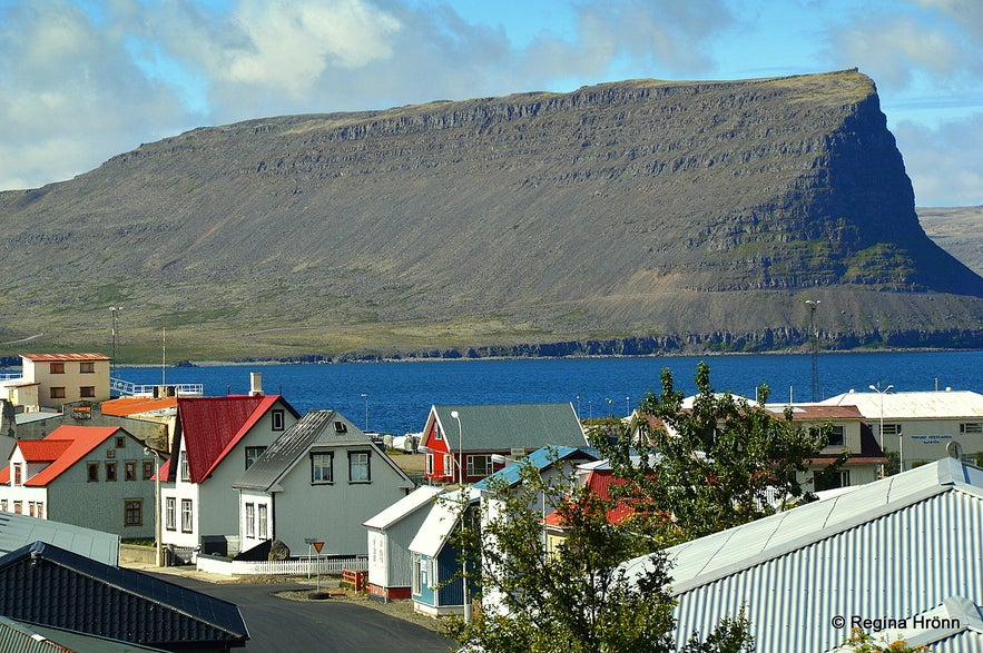 The view of Patreksfjörður from the window