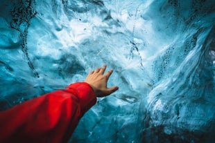 Ice inside the Blue Diamond Cave