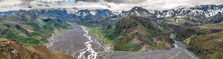 Thorsmork mountain ridge is named after the Norse god of thunder, Thor.