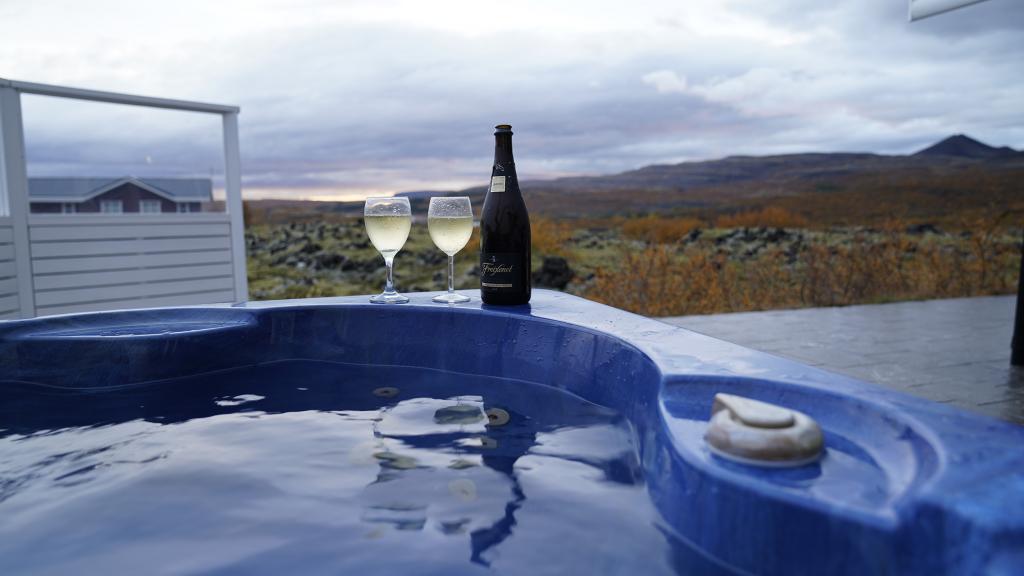 House in Lava With Hot Tub By the Grabrok Volcano