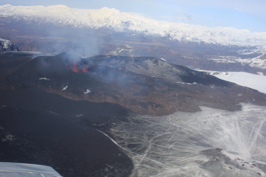 Volcano close up in Iceland video and photos