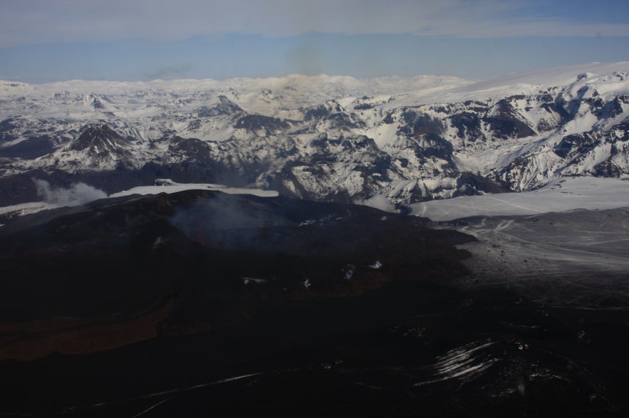 Volcano close up in Iceland video and photos
