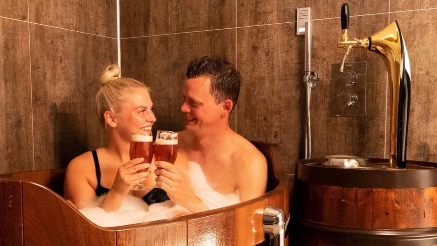 The beer baths are a unique spa in North Iceland