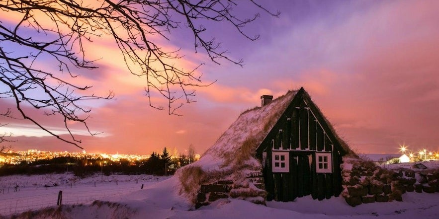 A house in Arbaerjarsafn museum in Iceland.