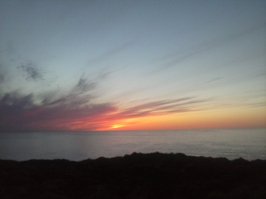 Sunset over Grímsey