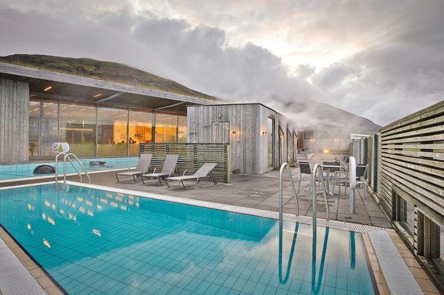 The Fontana Spa is heated by Iceland's volcanic energy. The Fontana Spa is heated by Iceland's volcanic energy.