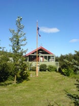 博尔加峡湾的Flankastaðir度假屋，带热水浴缸