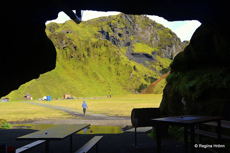 The cave in Þakgil canyon South-Iceland