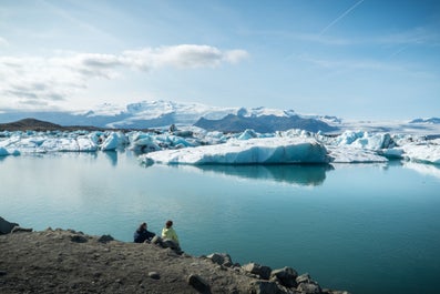 Jokulsarlon Ice Glacier Lagoon on the South Coast of Iceland.