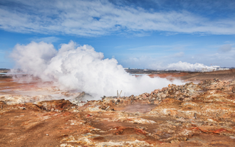 There are plenty of geothermal areas located in the Reykjanes peninsula.