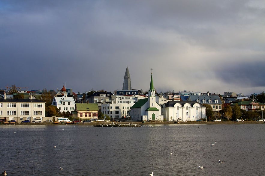 The National Gallery of Iceland is next to the Frikirkjan church in Reykjavik