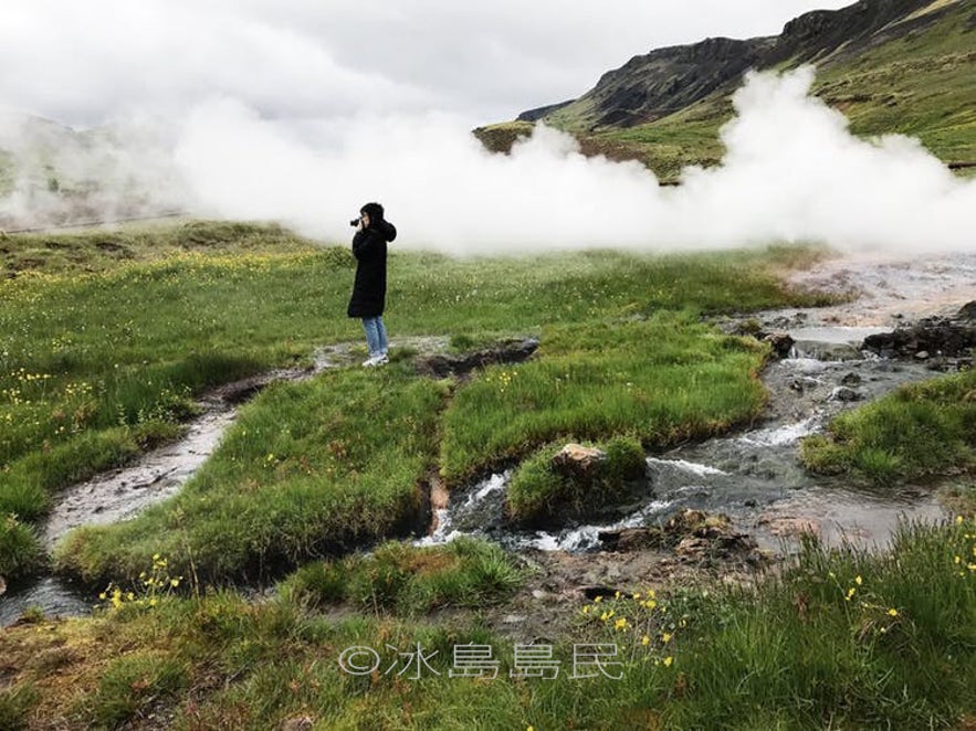 夏季的冰島溫泉鎮Hveragerdi